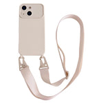 Ampia finestra per la fotocamera, fori integrati per il cordino, custodia per telefono con tracolla larga., For iPhone 15, For iPhone 14, For iPhone 14 Pro