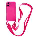 Ampia finestra per la fotocamera, fori integrati per il cordino, custodia per telefono con tracolla larga., For iPhone 13, For iPhone 12, For iPhone 11