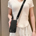 Ampia finestra per la fotocamera, fori integrati per il cordino, custodia per telefono con tracolla larga., For iPhone 17, For iPhone 16 Pro Max, For iPhone 16 Pro