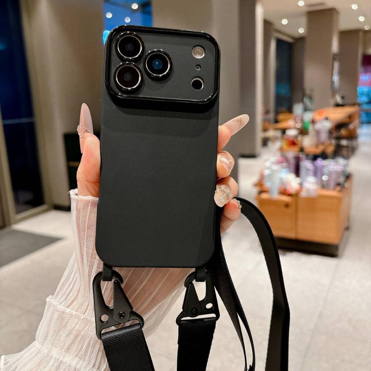 Ampia finestra per la fotocamera, fori integrati per il cordino, custodia per telefono con tracolla larga., For iPhone 17, For iPhone 16 Pro Max, For iPhone 16 Pro