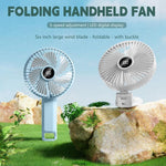 Ventilatore portatile pieghevole di grandi dimensioni F7 con display digitale a LED