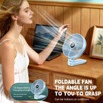 Ventilatore portatile pieghevole di grandi dimensioni F7 con display digitale a LED