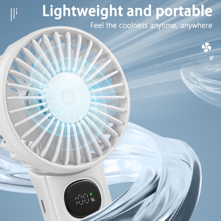Ventilatore portatile pieghevole F11 con display a LED e cordino