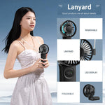 Ventilatore portatile pieghevole F11 con display a LED e cordino
