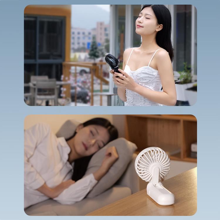 Ventilatore portatile pieghevole F11 con display a LED e cordino