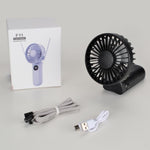 Ventilatore portatile pieghevole F11 con display a LED e cordino