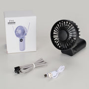 Ventilatore portatile pieghevole F11 con display a LED e cordino