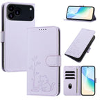Custodia per telefono in ecopelle con fibbia a forma di albero e gatto YX0014, con cordino., For iPhone 17e / 16e, For iPhone 17 Pro Max