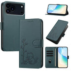 Custodia per telefono in ecopelle con fibbia a forma di albero e gatto YX0014, con cordino., For iPhone 17 Pro, For iPhone 17