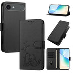 Custodia per telefono in ecopelle con fibbia a forma di albero e gatto YX0014, con cordino., For iPhone Air, For iPhone 16 Pro Max