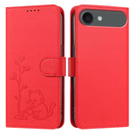 Custodia per telefono in ecopelle con fibbia a forma di albero e gatto YX0014, con cordino., For iPhone Air, For iPhone 16 Pro Max