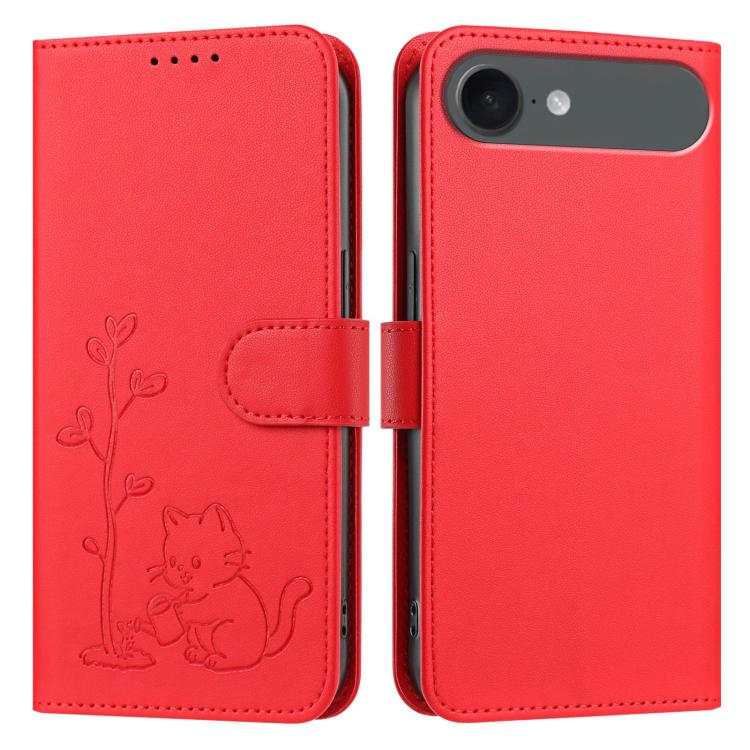 Custodia per telefono in ecopelle con fibbia a forma di albero e gatto YX0014, con cordino., For iPhone Air, For iPhone 16 Pro Max