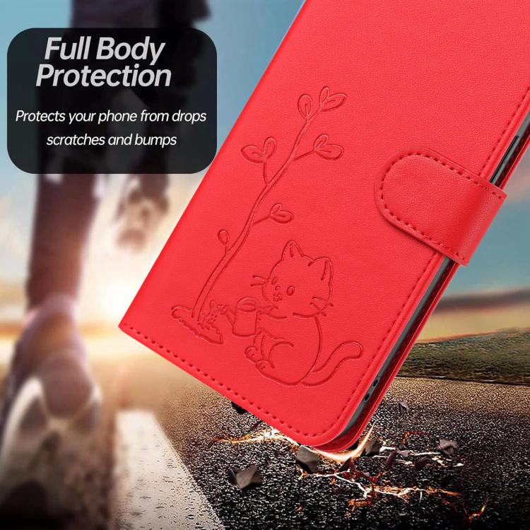 Custodia per telefono in ecopelle con fibbia a forma di albero e gatto YX0014, con cordino., For iPhone Air, For iPhone 16 Pro Max