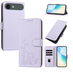 Custodia per telefono in ecopelle con fibbia a forma di albero e gatto YX0014, con cordino., For iPhone Air, For iPhone 16 Pro Max