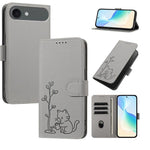 Custodia per telefono in ecopelle con fibbia a forma di albero e gatto YX0014, con cordino., For iPhone Air, For iPhone 16 Pro Max