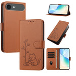 Custodia per telefono in ecopelle con fibbia a forma di albero e gatto YX0014, con cordino., For iPhone Air, For iPhone 16 Pro Max