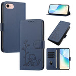 Custodia per telefono in ecopelle con fibbia a forma di albero e gatto YX0014, con cordino., For iPhone 17e / 16e, For iPhone 17 Pro Max