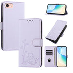 Custodia per telefono in ecopelle con fibbia a forma di albero e gatto YX0014, con cordino., For iPhone 17e / 16e, For iPhone 17 Pro Max