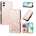 Custodia per telefono in ecopelle con fibbia a forma di albero e gatto YX0014, con cordino., For iPhone 12 mini, For iPhone 11 Pro Max