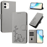 Custodia per telefono in ecopelle con fibbia a forma di albero e gatto YX0014, con cordino., For iPhone 12 mini, For iPhone 11 Pro Max