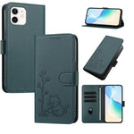Custodia per telefono in ecopelle con fibbia a forma di albero e gatto YX0014, con cordino., For iPhone 11, For iPhone 11 Pro