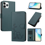 Custodia per telefono in ecopelle con fibbia a forma di albero e gatto YX0014, con cordino., For iPhone 11, For iPhone 11 Pro