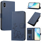 Custodia per telefono in ecopelle con fibbia a forma di albero e gatto YX0014, con cordino., For iPhone X / XS, For iPhone XR