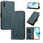 Custodia per telefono in ecopelle con fibbia a forma di albero e gatto YX0014, con cordino., For iPhone X / XS, For iPhone XR