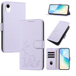 Custodia per telefono in ecopelle con fibbia a forma di albero e gatto YX0014, con cordino., For iPhone X / XS, For iPhone XR