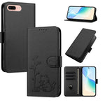 Custodia per telefono in ecopelle con fibbia a forma di albero e gatto YX0014, con cordino., For iPhone XS Max, For iPhone 8 Plus / 7 Plus