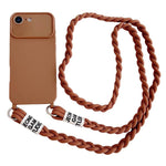 Ampia finestra per la fotocamera, fori integrati per il cordino, custodia per telefono con tracolla intrecciata., For iPhone 17e / 16e, For iPhone 17 Pro Max, For iPhone 17 Pro
