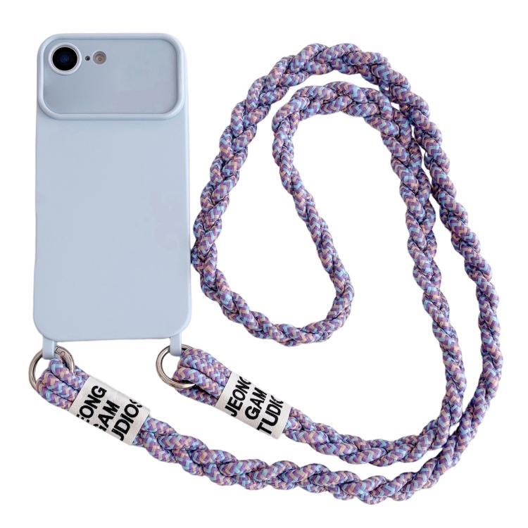 Ampia finestra per la fotocamera, fori integrati per il cordino, custodia per telefono con tracolla intrecciata., For iPhone 17e / 16e, For iPhone 17 Pro Max, For iPhone 17 Pro