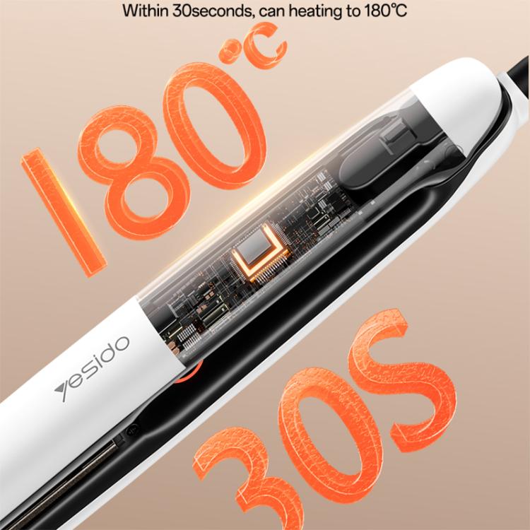Piastra per capelli Yesido MG31 con ioni negativi, 3 impostazioni di temperatura e riscaldamento rapido con piastre in ceramica., EU Plug, UK Plug