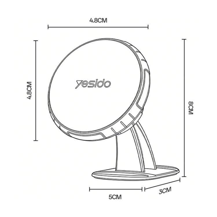 Supporto magnetico da cruscotto Yesido C235 per smartphone