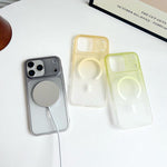 Custodia magnetica per PC con sfumatura effetto nebbia ghiacciata, For iPhone 15, For iPhone 14 Plus, For iPhone 14, For iPhone 14 Pro