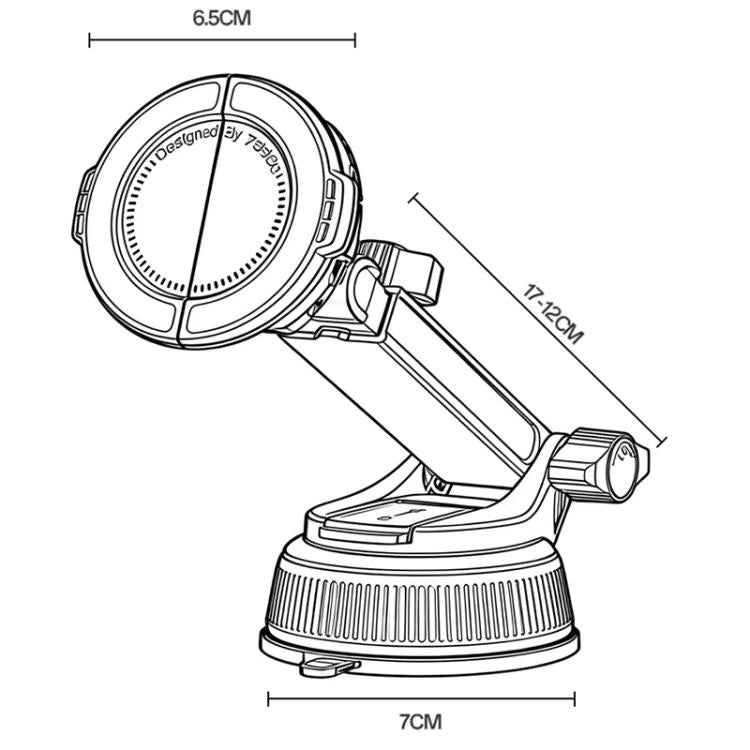 Supporto telefono da cruscotto Yesido C280 con rotazione 360°