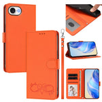 Custodia per telefono in ecopelle con chiusura magnetica e cinturino da polso, con motivo a cuoricini felici., For iPhone 17e / 16e, For iPhone 17 Pro Max
