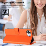 Custodia per telefono in ecopelle con chiusura magnetica e cinturino da polso, con motivo a cuoricini felici., For iPhone 17e / 16e, For iPhone 17 Pro Max