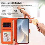 Custodia per telefono in ecopelle con chiusura magnetica e cinturino da polso, con motivo a cuoricini felici., For iPhone 17e / 16e, For iPhone 17 Pro Max