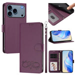 Custodia per telefono in ecopelle con chiusura magnetica e cinturino da polso, con motivo a cuoricini felici., For iPhone 17e / 16e, For iPhone 17 Pro Max