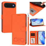 Custodia per telefono in ecopelle con chiusura magnetica e cinturino da polso, con motivo a cuoricini felici., For iPhone Air, For iPhone 16 Pro Max