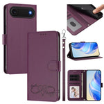 Custodia per telefono in ecopelle con chiusura magnetica e cinturino da polso, con motivo a cuoricini felici., For iPhone Air, For iPhone 16 Pro Max