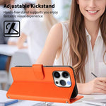 Custodia per telefono in ecopelle con chiusura magnetica e cinturino da polso, con motivo a cuoricini felici., For iPhone 16 Pro, For iPhone 16 Plus