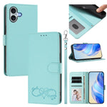 Custodia per telefono in ecopelle con chiusura magnetica e cinturino da polso, con motivo a cuoricini felici., For iPhone 16 Pro, For iPhone 16 Plus