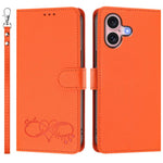 Custodia per telefono in ecopelle con chiusura magnetica e cinturino da polso, con motivo a cuoricini felici., For iPhone 16, For iPhone 15 Pro Max
