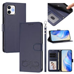 Custodia per telefono in ecopelle con chiusura magnetica e cinturino da polso, con motivo a cuoricini felici., For iPhone 11, For iPhone 11 Pro