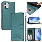 Custodia per telefono in ecopelle con chiusura magnetica e cinturino da polso, con motivo a cuoricini felici., For iPhone 11, For iPhone 11 Pro