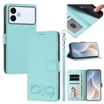 Custodia per telefono in ecopelle con chiusura magnetica e cinturino da polso, con motivo a cuoricini felici., For Galaxy S26 Edge 5G, For Galaxy S26 Ultra 5G
