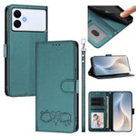 Custodia per telefono in ecopelle con chiusura magnetica e cinturino da polso, con motivo a cuoricini felici., For Galaxy S26 Edge 5G, For Galaxy S26 Ultra 5G