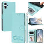Custodia per telefono in ecopelle con chiusura magnetica e cinturino da polso, con motivo a cuoricini felici., For Galaxy A06 4G / 5G, For Galaxy A56 5G / A36 5G